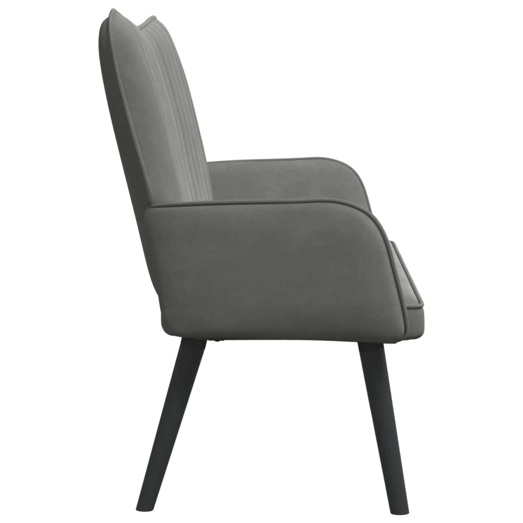 Sofa a Due Posti Grigio scuro 115 x 61 x 87 cm Velluto 42028951