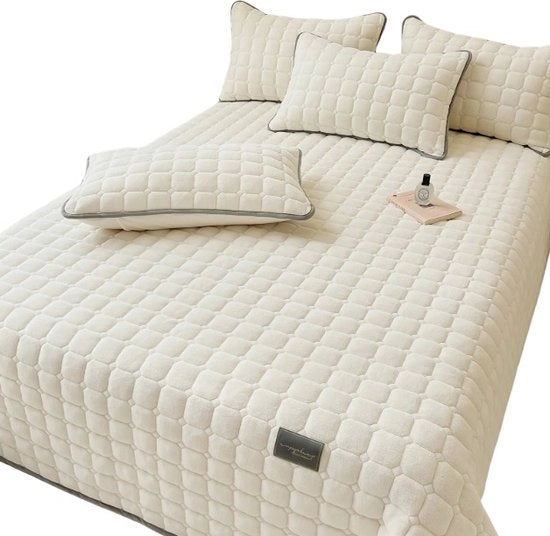 Set di copriletto in velluto - Kingsize - Leggero - Pieno - Incluso cuscini - 230 cm x 250 cm