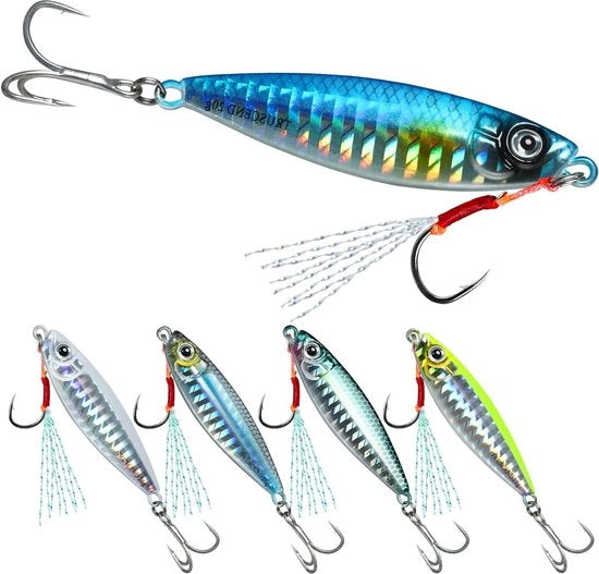 Croccante Attrezzo da Pesca per Crappie con Corpo Foglia di Rame per Acqua Dolce - Sistema di Spille a Rotazione Doppia per Jigging - per Pesca al Trota, al Luccio e al Persico