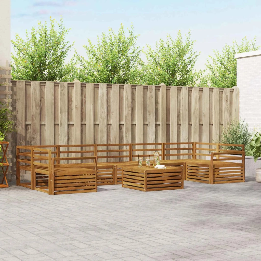 Set di divani da esterno 8 pcs Naturale