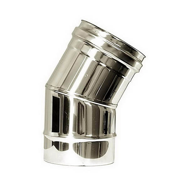 Curva 30 canna fumaria DN 250 tubo acciaio inox 316