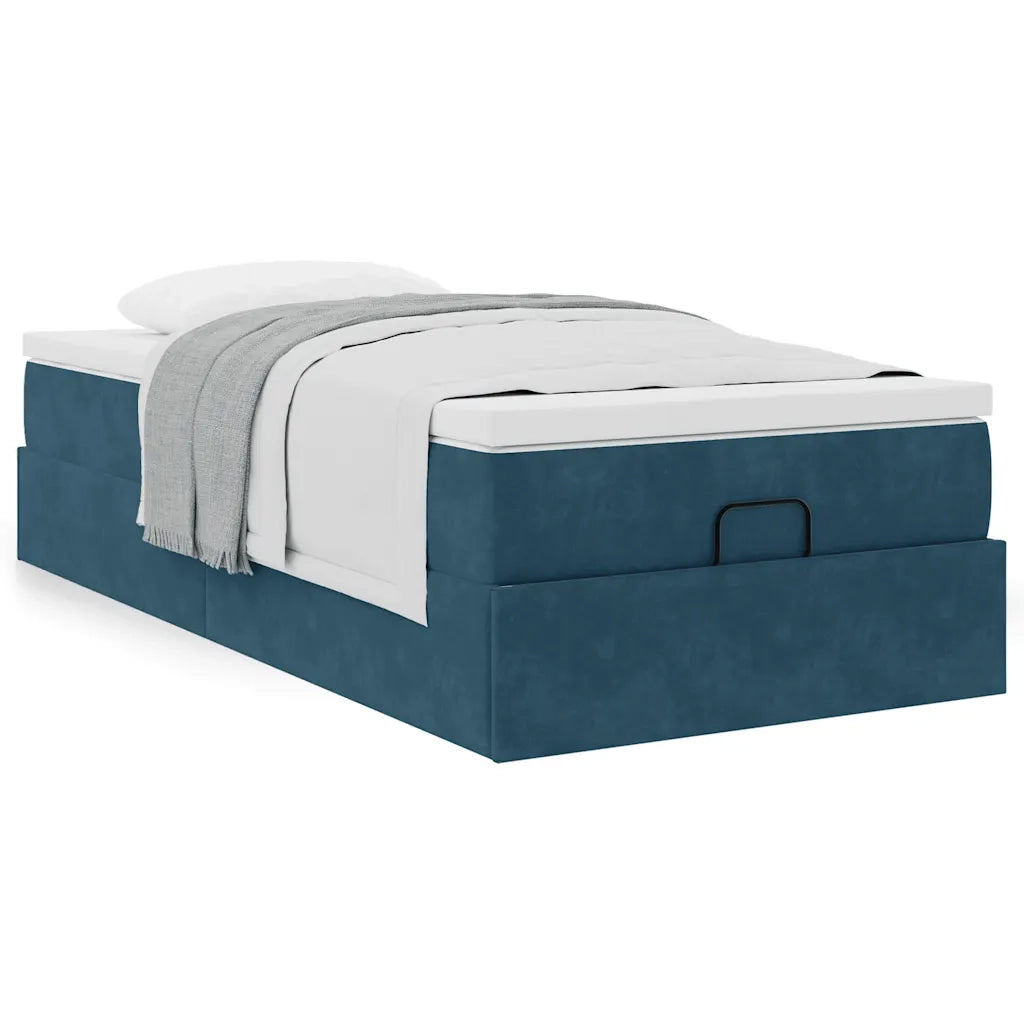 Struttura Letto Pouf con Materasso 100x200 cm Velluto 3311169