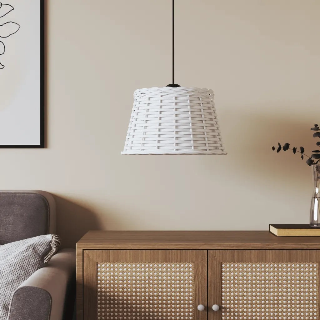 Paralume da Soffitto Bianco Ã˜38x23 cm in Viminicod mxl 104725