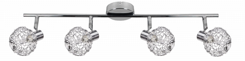 Plafoniera Candellux Collar 94-13743 cromo con cristalli 4xG9