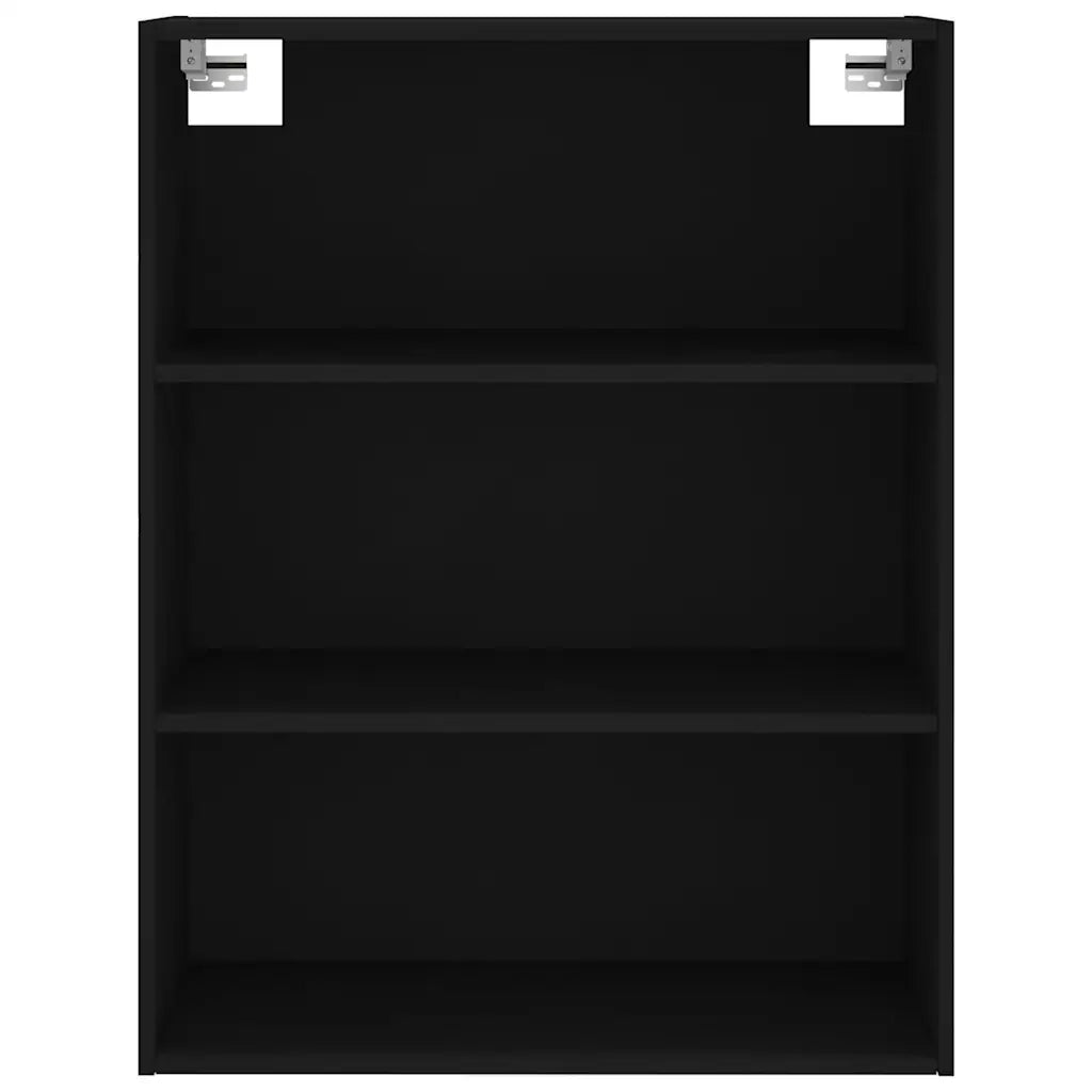 Credenza | Madia | Buffet da pranzo | Armadio da pranzo Nera 69,5x34x180 cm in Legno Multistrato
