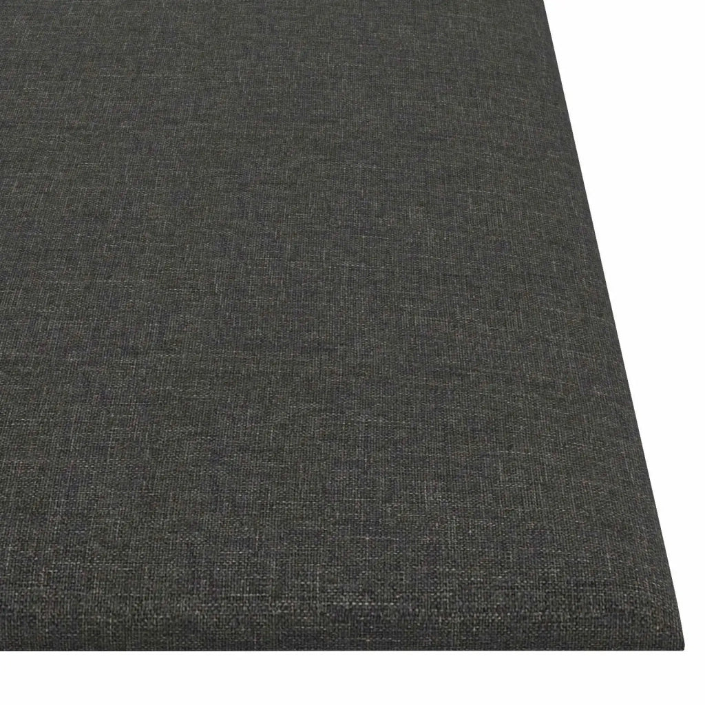 Testiera da Parete 12 pcs Grigio scuro 30 x 30 cm Tessuto