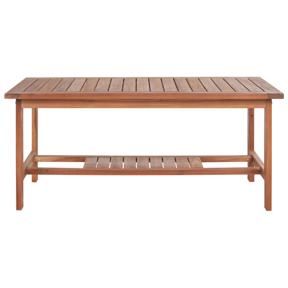 Set di divani da giardino in legno di acacia chiaro Cuscini bianchi Divano a 4 posti 2 poltrone con tavolo Set da conversazione per esterni