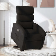 Poltrona Alzapersona Reclinabile Nera in Tessuto 3203980