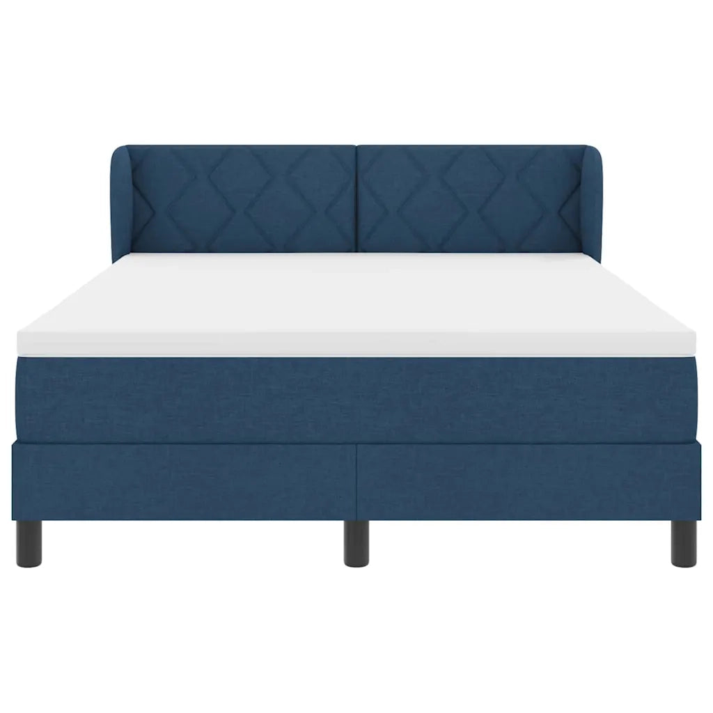 Letto a molle con materasso Blu 160 x 200 cm Tessuto 3340100