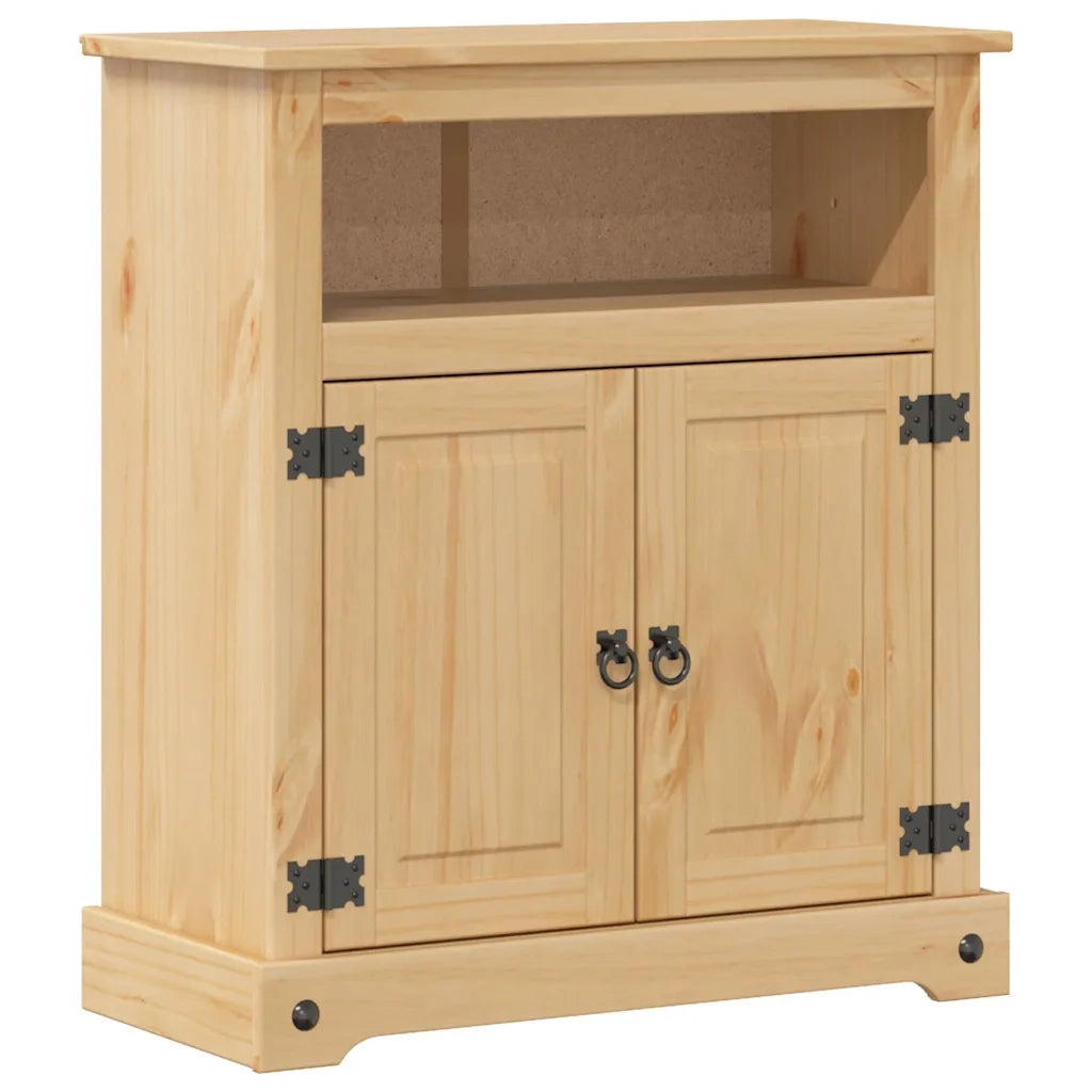 Set Mobili da Bagno 3 pz Corona in Legno Massello di Pino