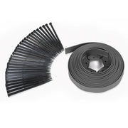IDMarket - Bordature per prato flessible 10 mt grigio antracite altezza 5 cm + 30 picchetti