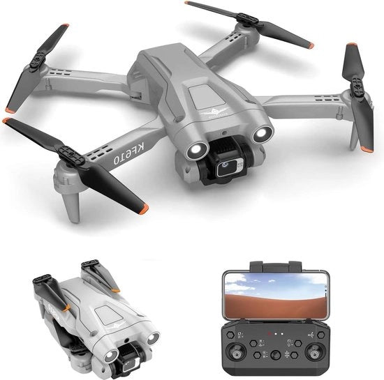 Drone con sistema di evitamento degli ostacoli - due telecamere - 480P - pieghevole - sistema di volo 360° - modalità di volo punto di direzione