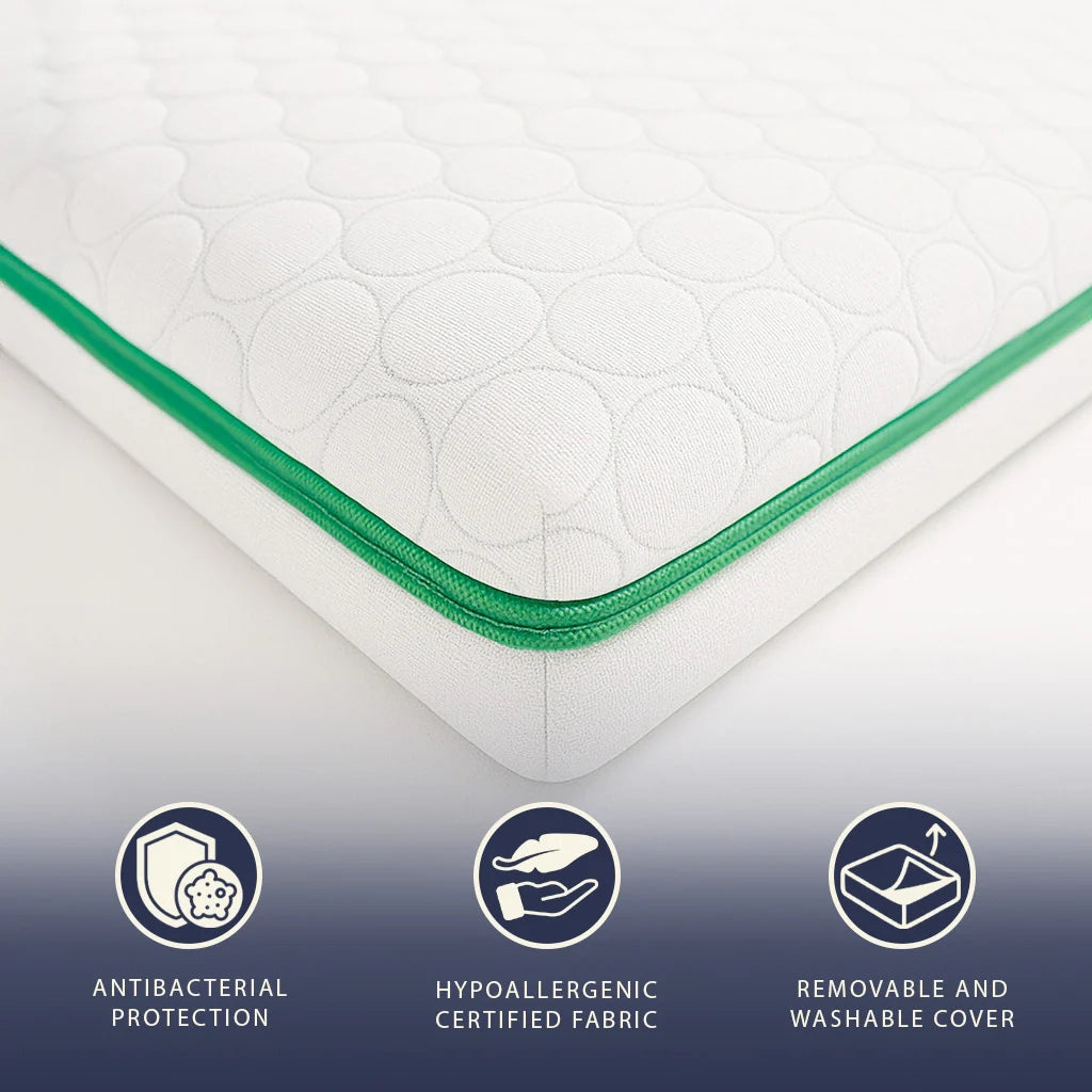 Topper 120x190 in Memory Foam Breeze a 9 Zone | Altezza 5 cm | Tessuto Polar Anallergico e Rinfrescante | Made in Italy