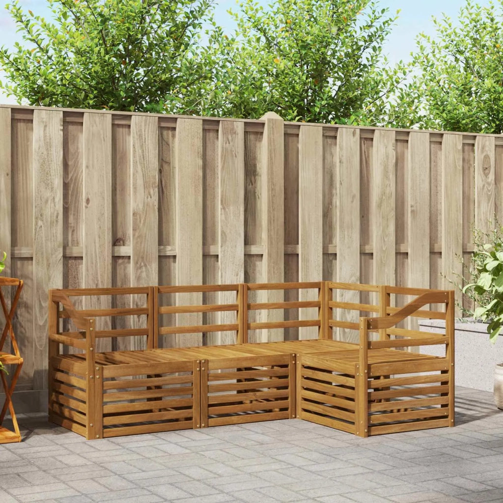 Set divani 4 pcs Naturale Legno di Acacia Massello 3374744