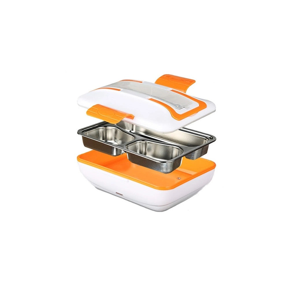 Trade Shop - Scaldavivande Elettrico Lunchbox Contenitore Porta Cibo 3 Scomparti +posate 40w -