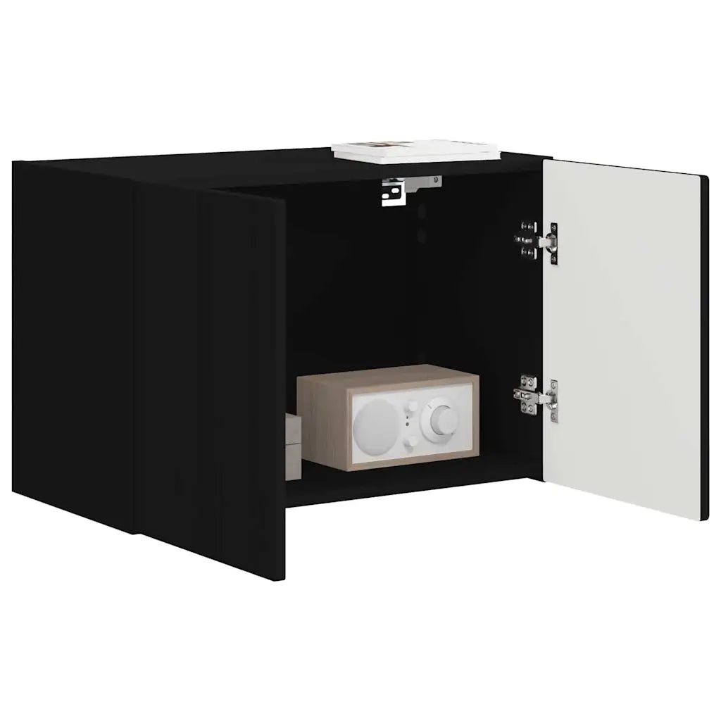 Mobile TV da parete Nero 59,5 x 31 x 40 cm Legno multistrato