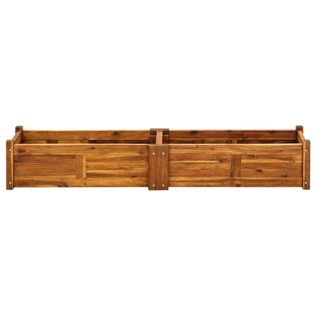 Fioriera rialzata piante fiori giardino 150 x 30 x 25 cm legno di acacia 02_0001183