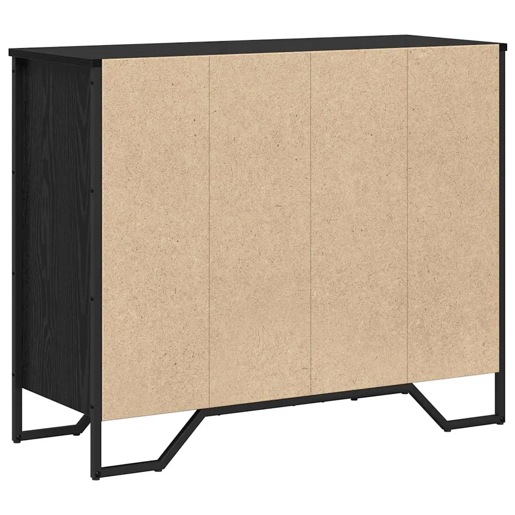 Cassettiera con cassetto 2 pcs Rovere Nero 91 x 35,5 x 74,5 cm 3365605