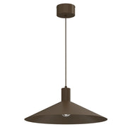 Lampada sospesa Nox 1xE27 marrone cono acciaio 50 cm