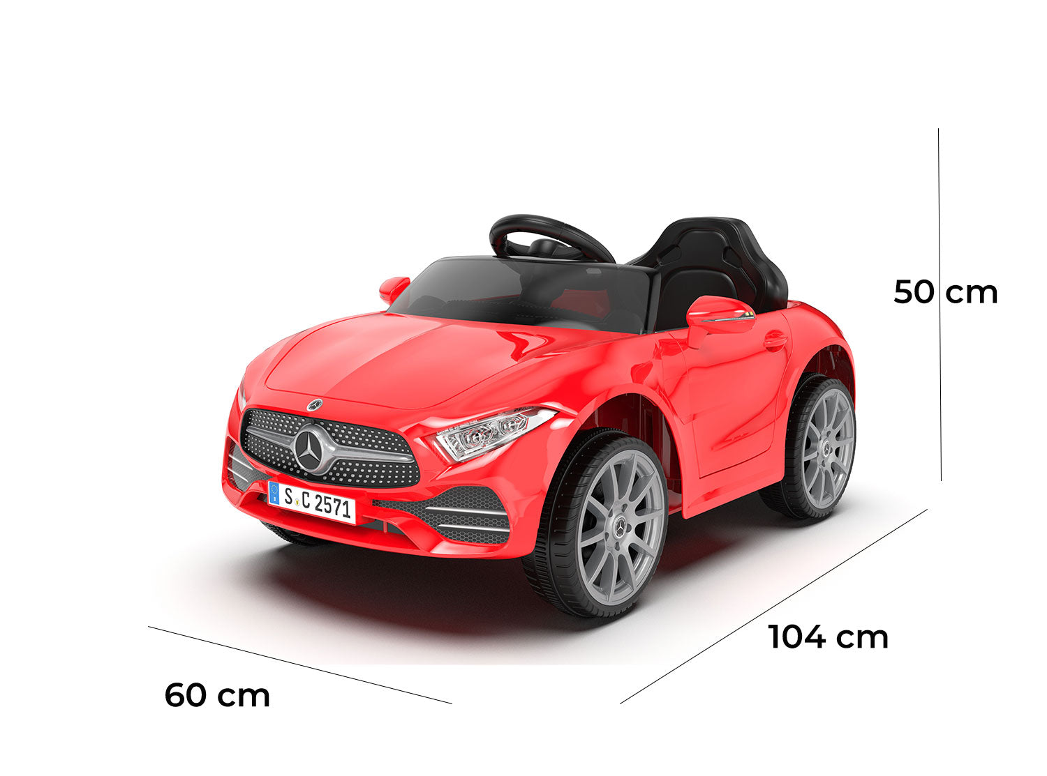 Macchina Elettrica per Bambini 12V con Licenza Mercedes CLS Small Rosso
