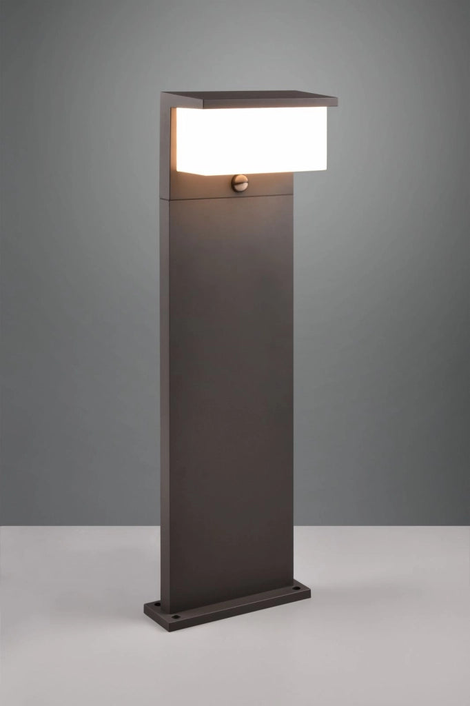 NESTOS PALO ALTO DA ESTERNO FUSIONE ALLUMINIO ANTRACITE A LED 13W 1300lm, 3000K CON SENSORE DI MOVIMENTO H. 80CM IP54
