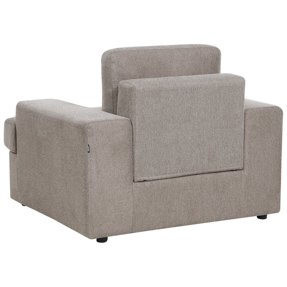 Set di divani in tessuto taupe imbottito a 5 posti con poltrona, schienale imbottito, divano classico per il soggiorno.