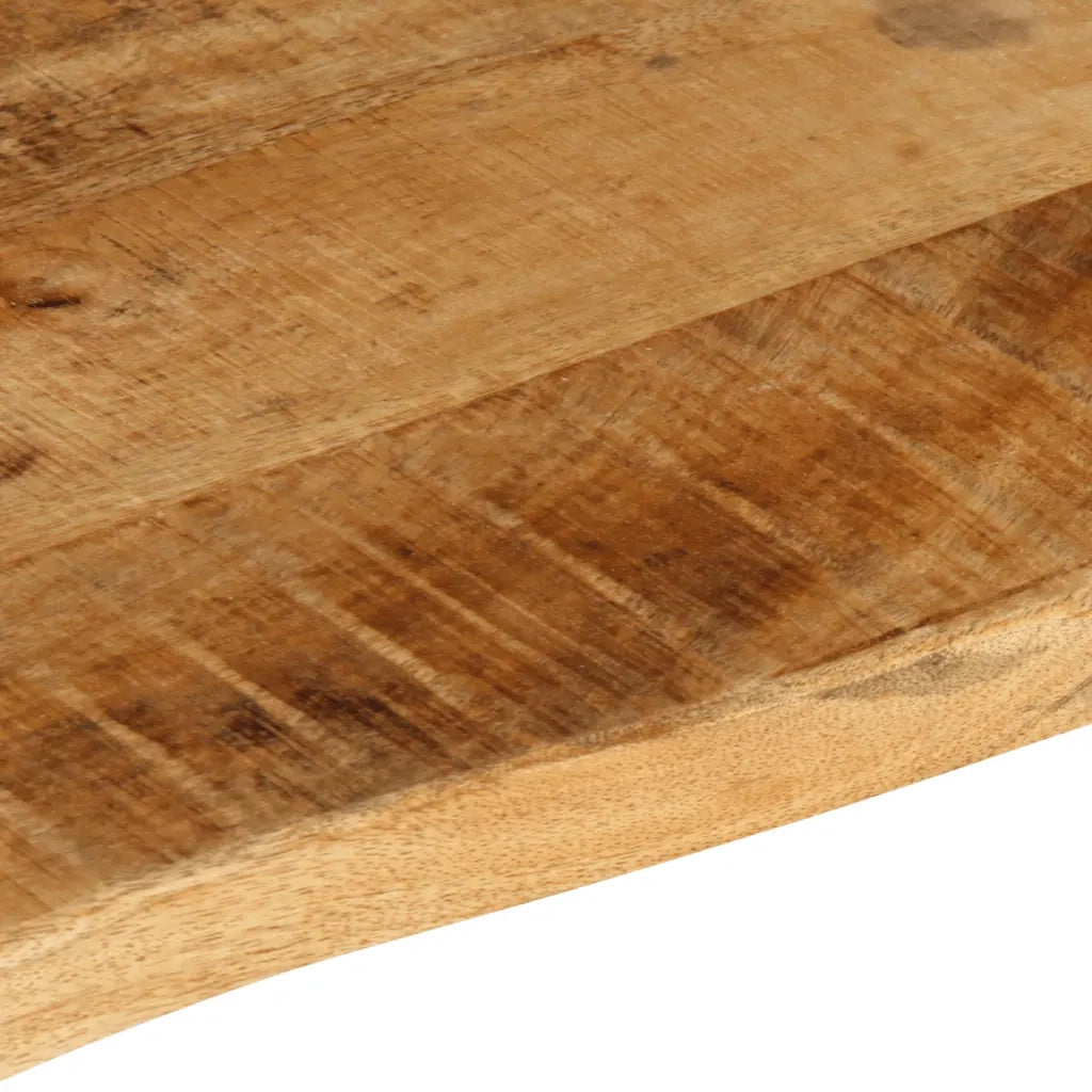 Piano Tavolo 90x60x2,5 cm Bordi Vivi Legno di Mango Grezzo 370357
