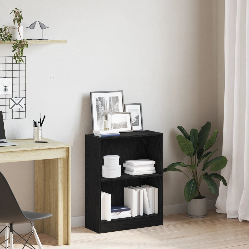 Libreria  Nera 60x24x76 cm in Legno Ingegnerizzato