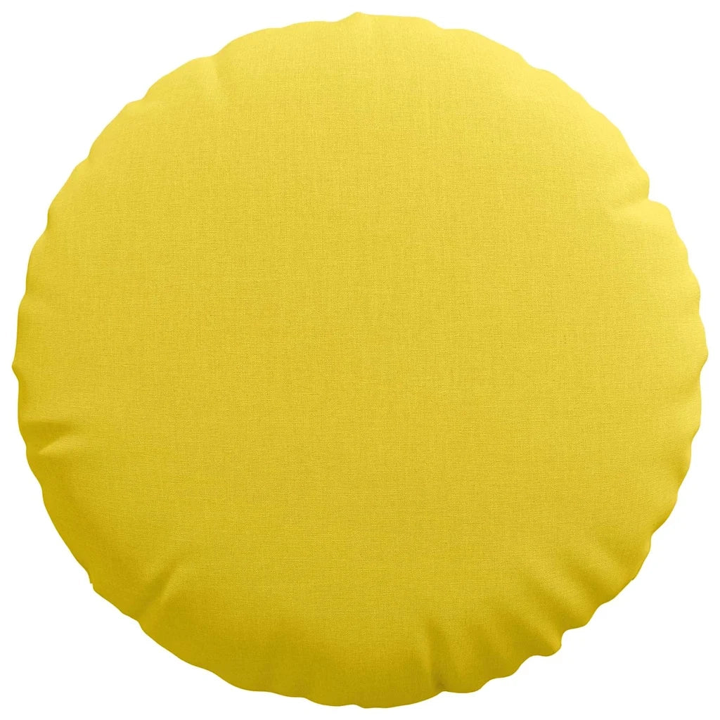 Cuscini per Seduta 2 pcs Giallo Chiaro Ø40 x 13 cm Tessuto