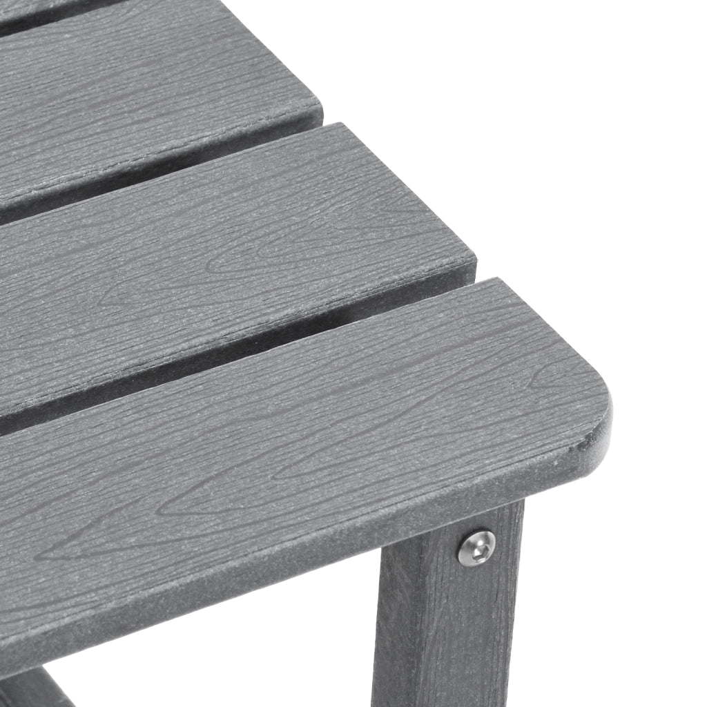 Set di Giardino 3 Pezzi Grigio Chiaro HDPE