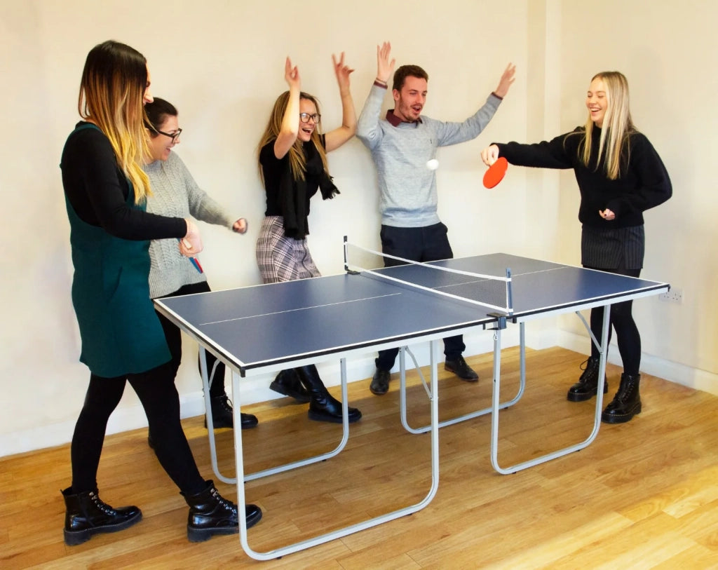 Tavolo da Ping Pong Pieghevole con Kit Racchette e Palline Tennis da Tavolo con Retina e Kit Completo Tavolo da Gioco Multiuso per Uso Interno