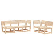 Set Divani da Giardino 5 pz | Set Salotto da Giardino in Legno Massello di Pino