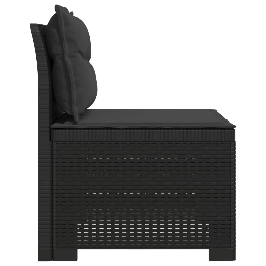 Divano da esterno-Divano da Giardino a 1 Posto con Cuscini Aspetto Rattan PP 329006