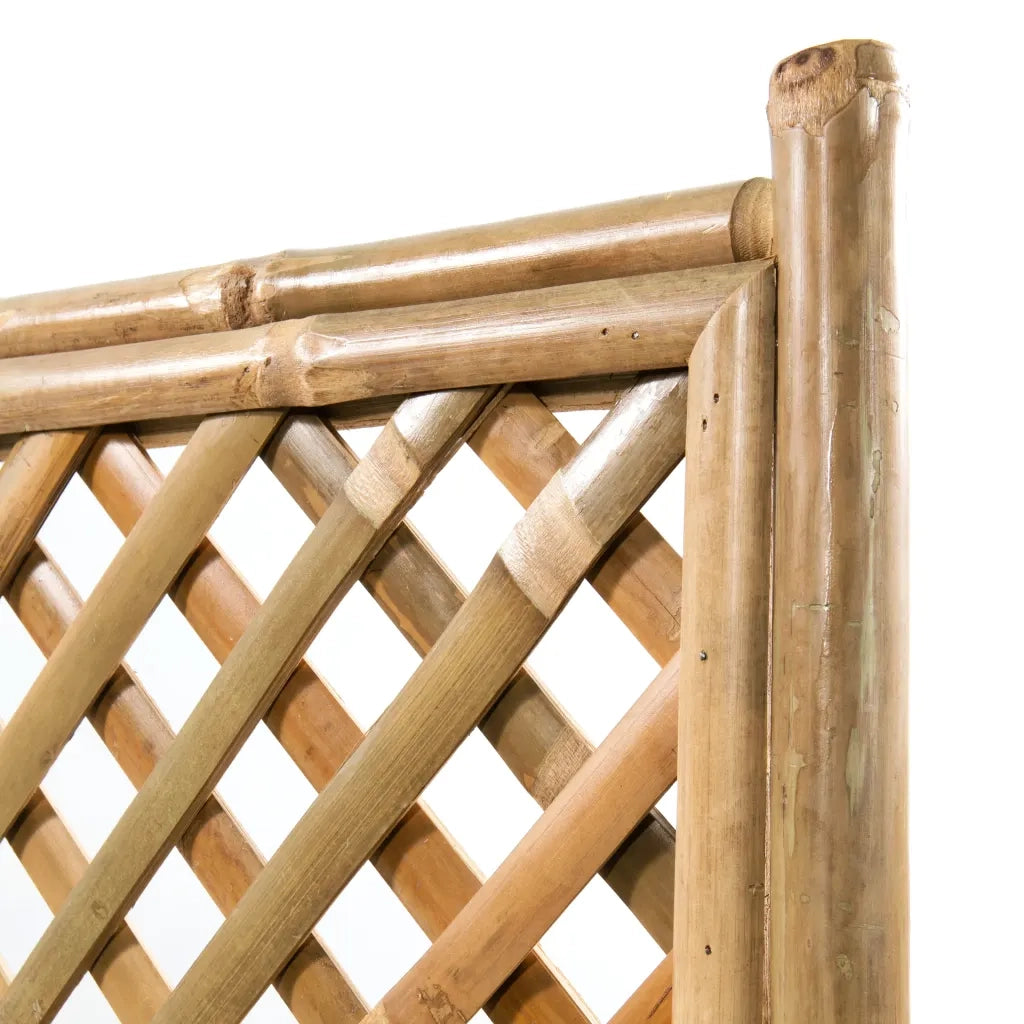 Letto Rialzato da Giardino con Graticcio in BambÃ¹ 70 cm