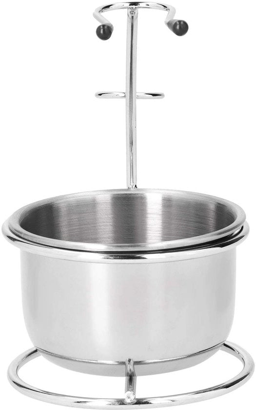 Kit di rasatura 2 in 1 - Otrese da parete - Pennello per rasatura standard - Dispensatore di schiuma - Materiale in acciaio inossidabile - Portatile e multifunzionale - Set di rasatura