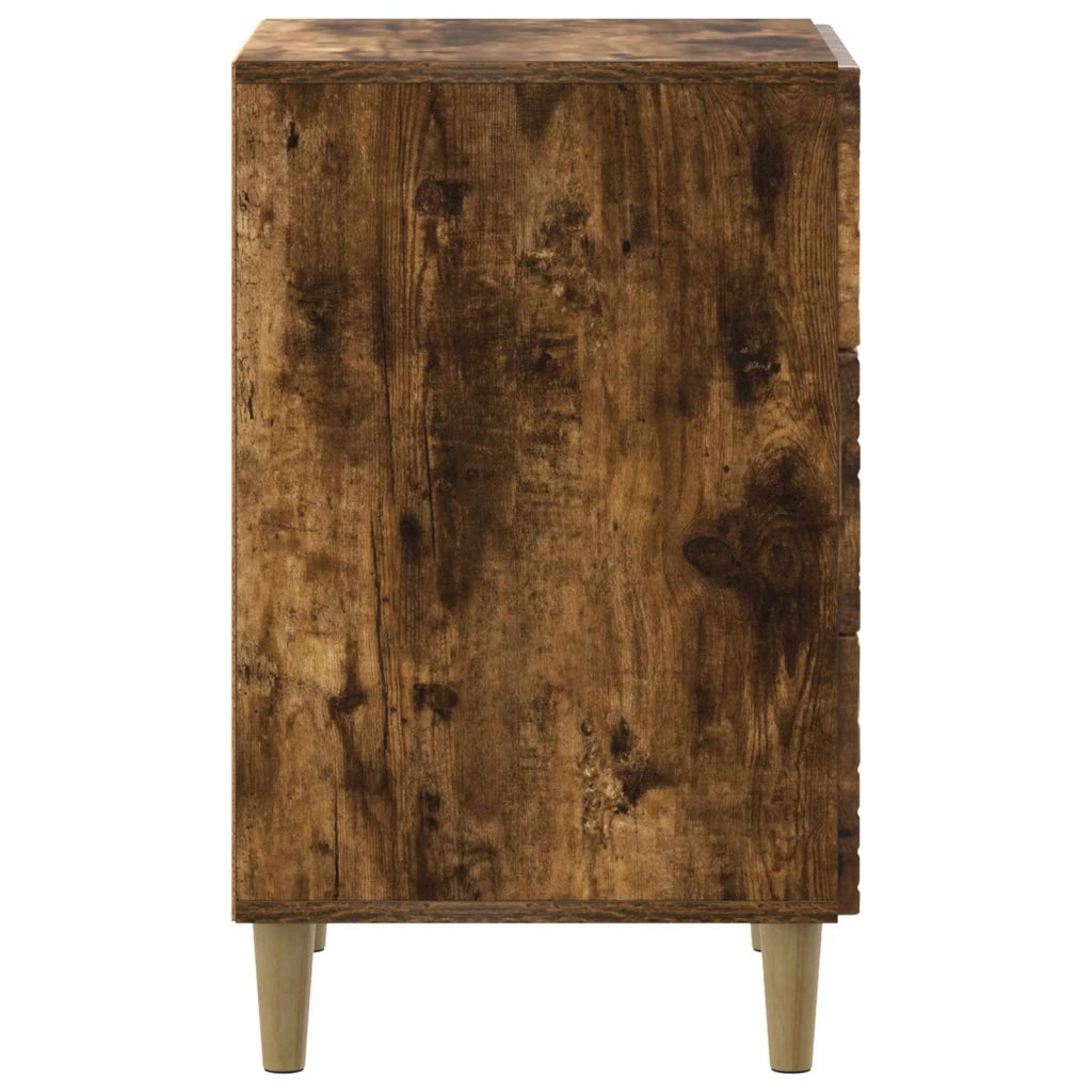 Comodino | Armadio da Notte | Mobiletto da notte Rovere Fumo 43 x 39,5 x 66,5 cm Legno ingegnerizzato