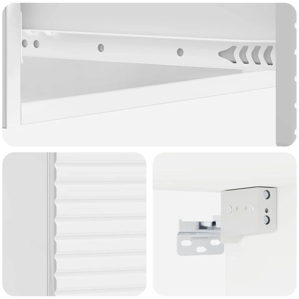 Tavolino da Parete Laterale Bianco Lucido 87,5 x 34,5 x 17 cm 898669