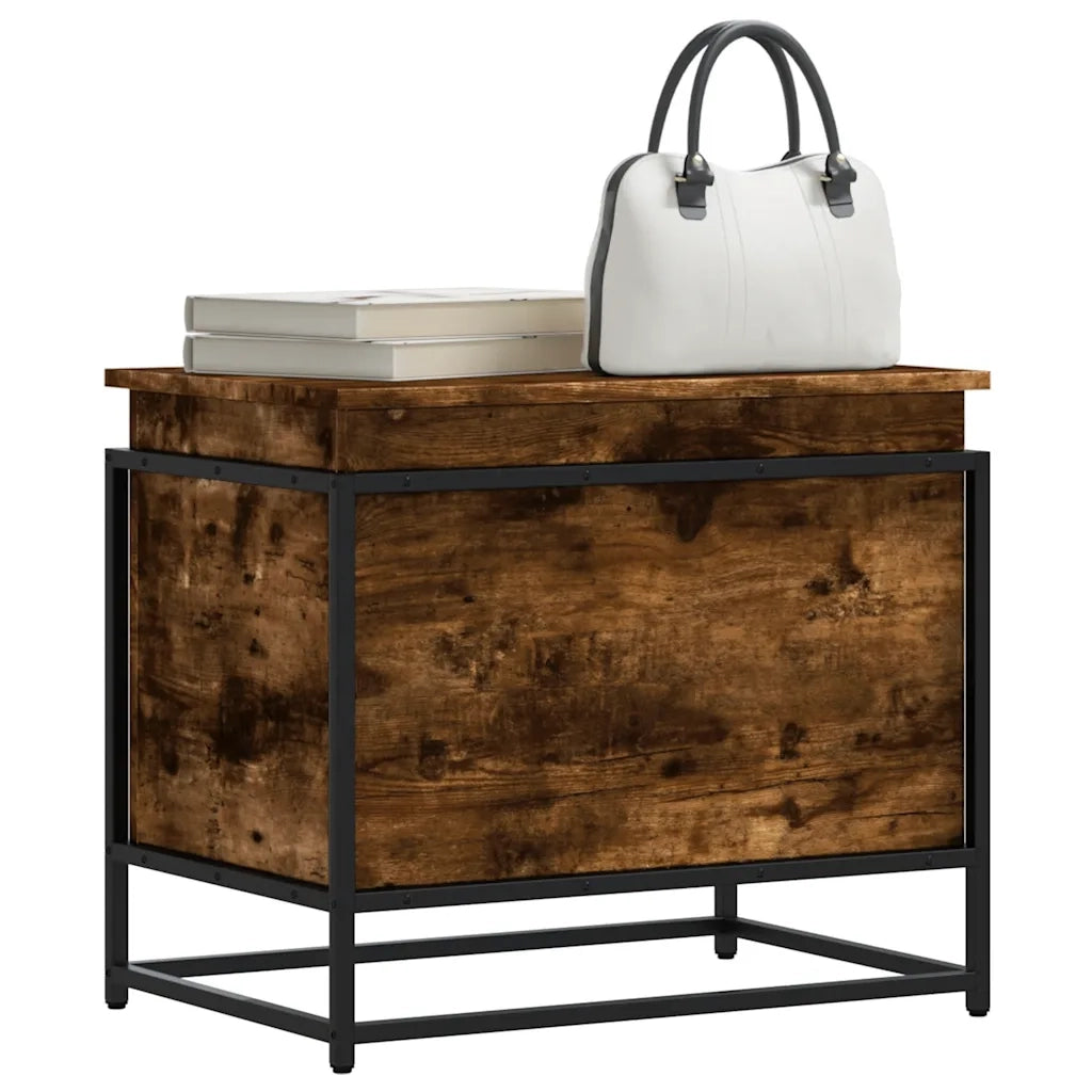 Contenitore con Coperchio Rovere Fumo 60x40x51,5cm Truciolato 848796