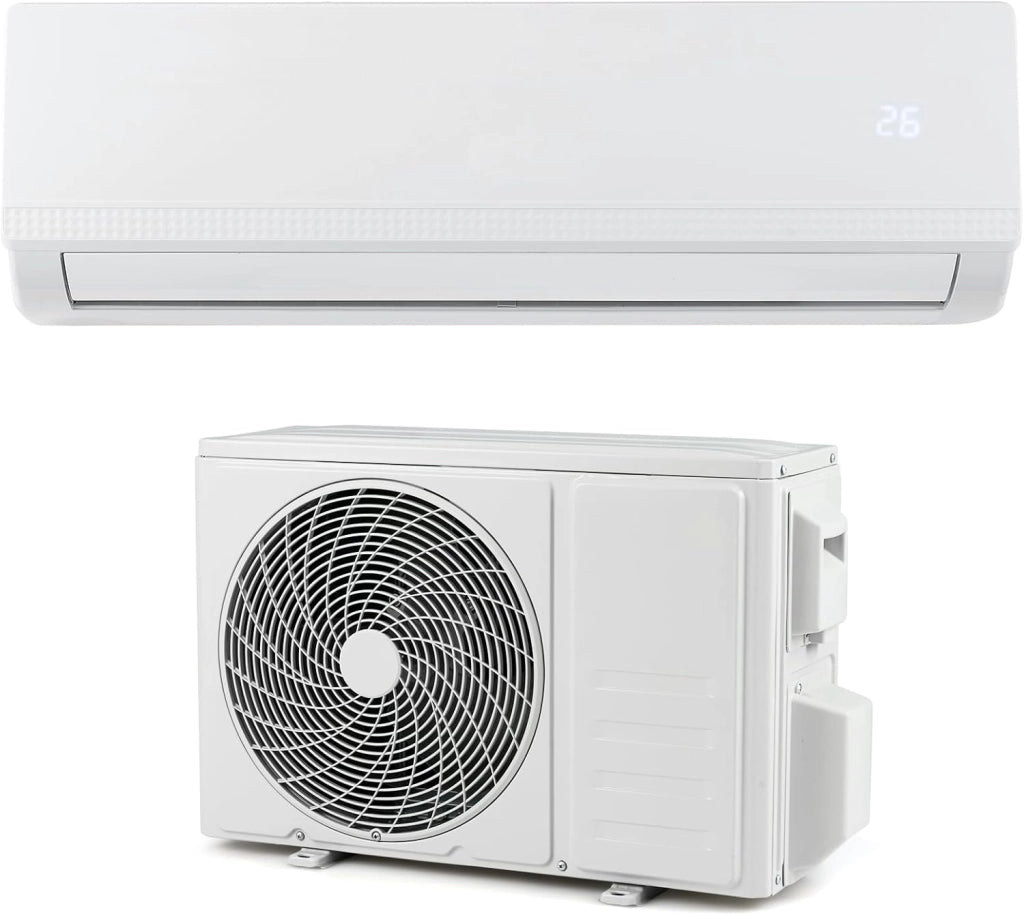 Split Condizionatore 12000 BTU Inverter R32 A++, Climatizzatore Eco, Riscaldamento/Raffreddamento/Deumidificazione, 7 Modalità, 8 Velocità del Ventilatore, Timer 24 Ore, Accessori Inclusi