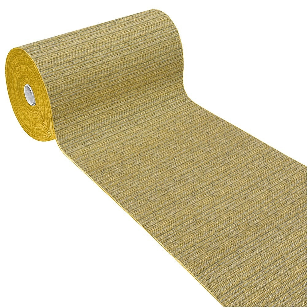 Tappeto Cucina Tinta Unita Striato 54x240 Cm Bordato Assorbente Passatoia Casa Antiscivolo Giallo