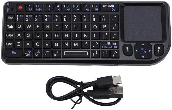 Tastiera wireless 69 tasti - Touchpad - Illuminazione di background - Portatile - Connessione stabile