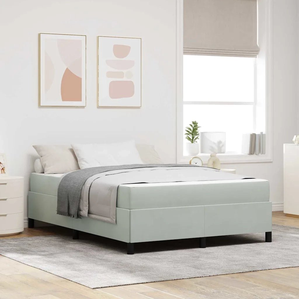 vidaXL Struttura del letto Grigio chiaro e Grigio 140 x 190 cm Velluto