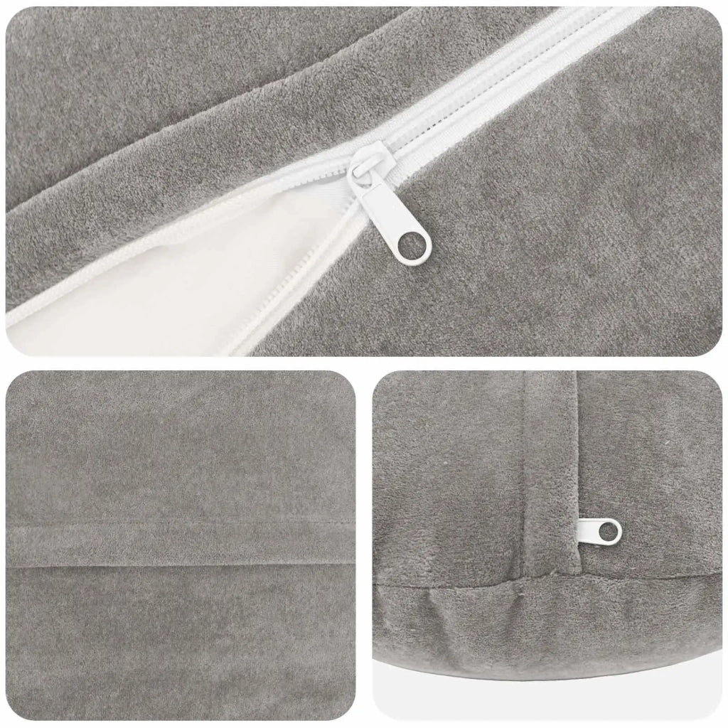 Cuscino HEERLEN 6 pz Grigio Chiaro Fleece in microfibra 929790