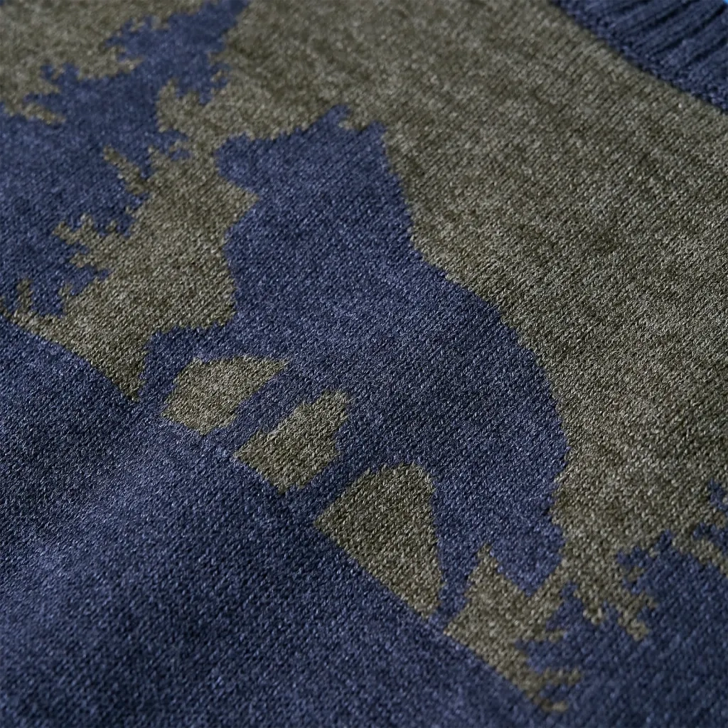 Maglione per Bambini Lavorato a Maglia Blu Marino 116