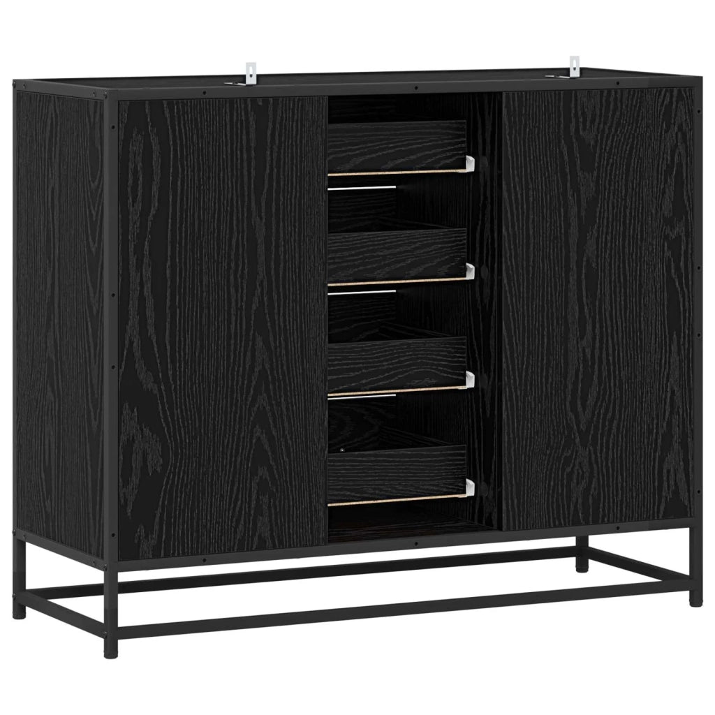 Credenza Rovere Nero 92 x 35 x 76 cm Legno ingegnerizzato 3439157