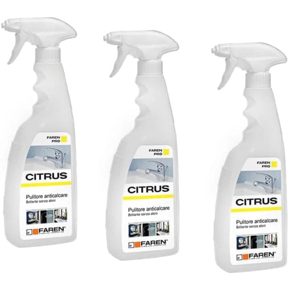 Faren anticalcare citrus pulitore rubinetterie da 750 ml 3 pezzi