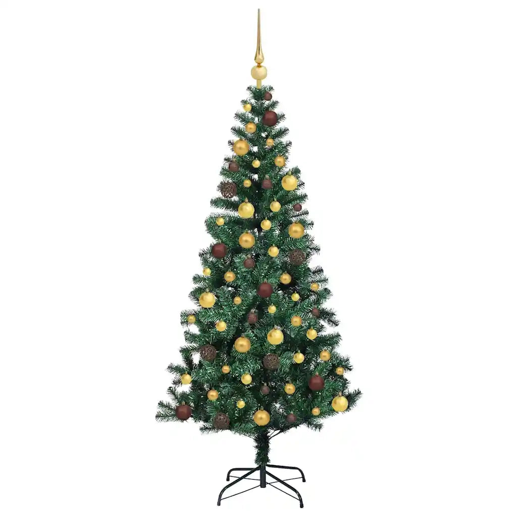 Albero di Natale artificiale con luci integrate Verde 180 cm 3396759