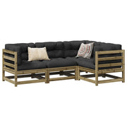 Set Divani da Giardino 4 pz in Legno Impregnato di Pino 3299411