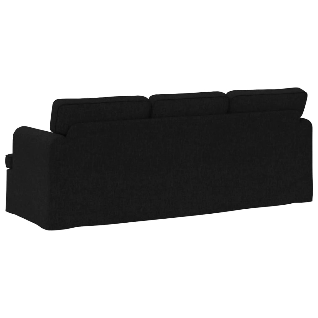 Divano Nero 201 x 80 x 85 cm Tessuto