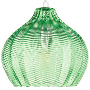 Lampadario a sospensione con paralume in vetro stile retro verde soggiorno camera da letto
